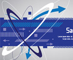 Techno blue banner design